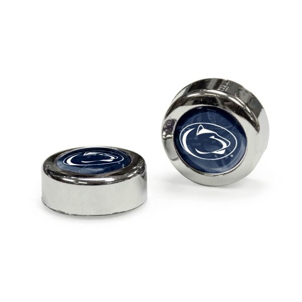pair of license plate screw caps with Penn State Athletic Logos